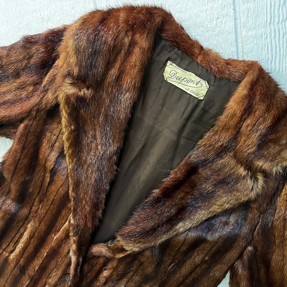EUC. Rare! Penny Lane [Dupont] Brown Fur Coat | Boho VNTG. Lined Jacket | Medium - Picture 6 of 15
